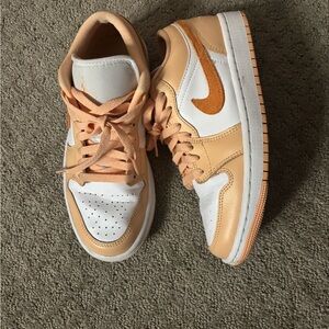 Nike Orange and White Low-Top Sneakers